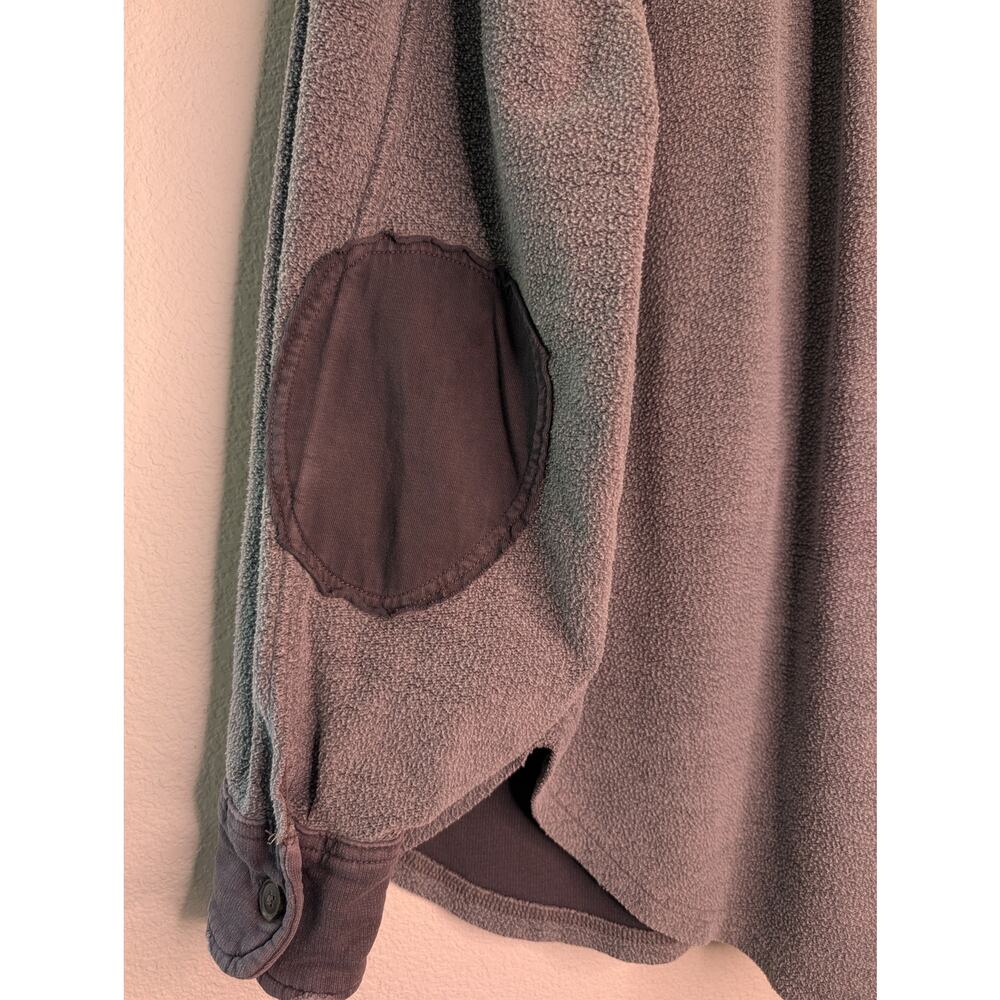 Free People We the Free Ruby Oversized Shacket Gray S Boho Elbow Patches *READ - Picture 5 of 6
